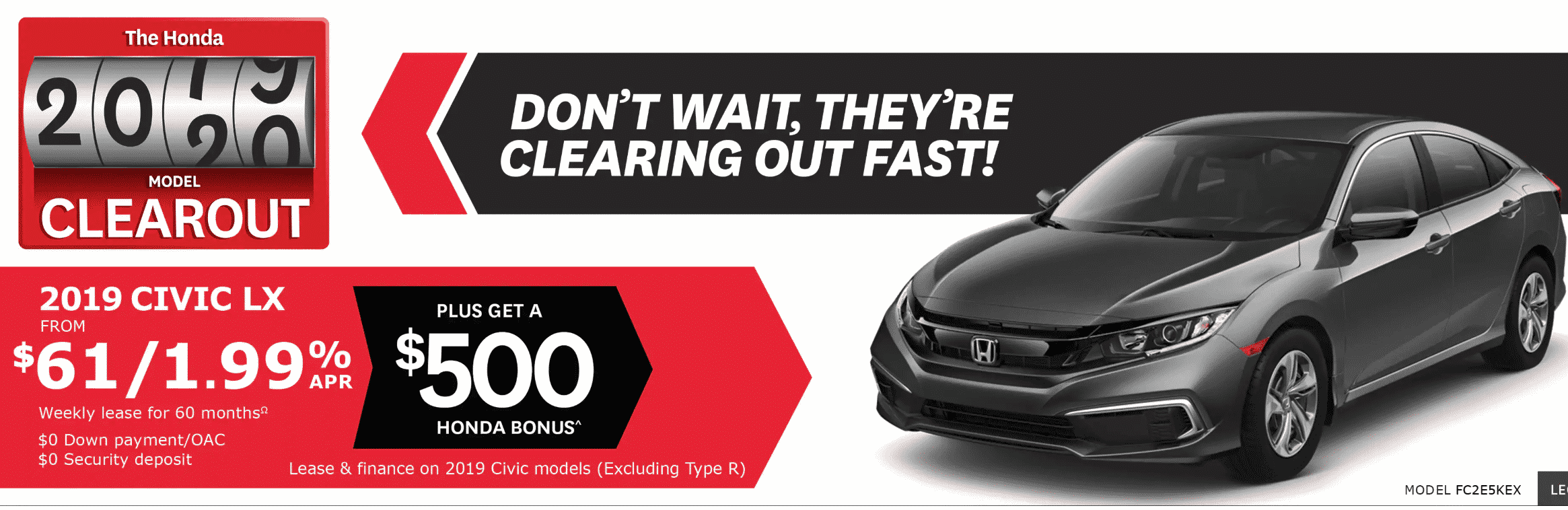 Honda Civic Lease is one of the Best New Car Deals In Ontario