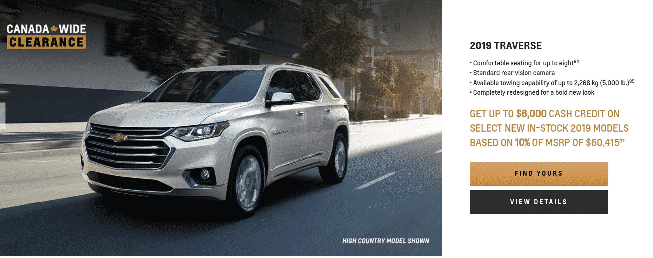 Chevrolet Traverse cardeals from dealership in Ontario