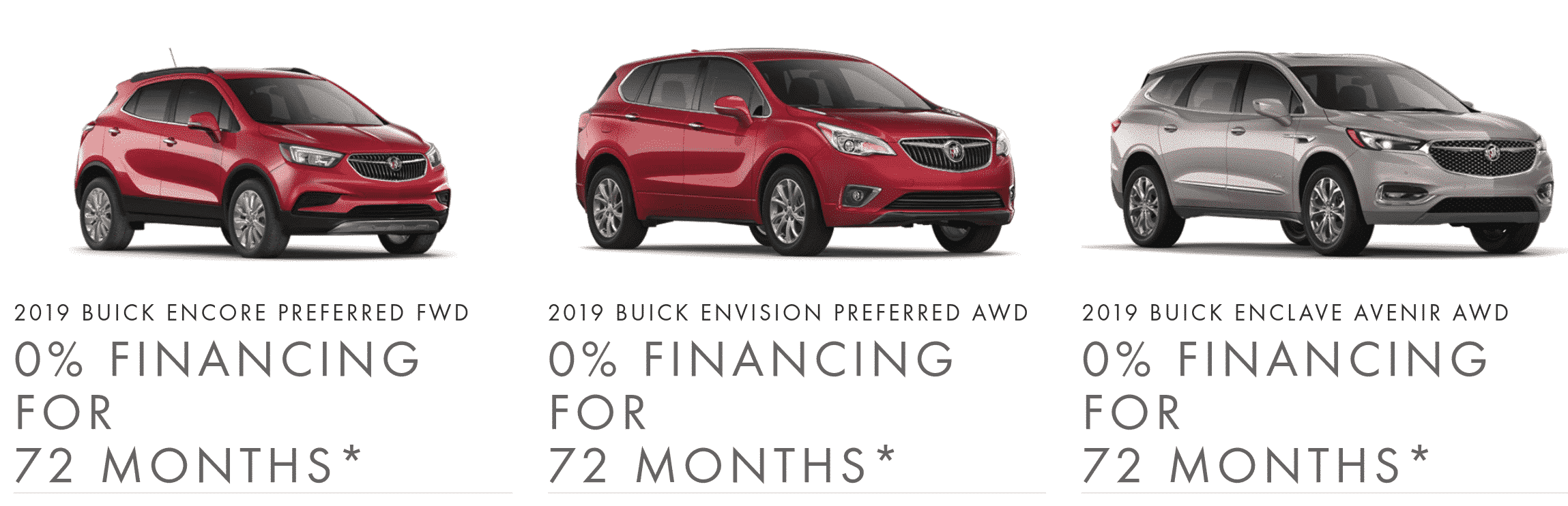 Buick SUV cardeals from dealership in Canada