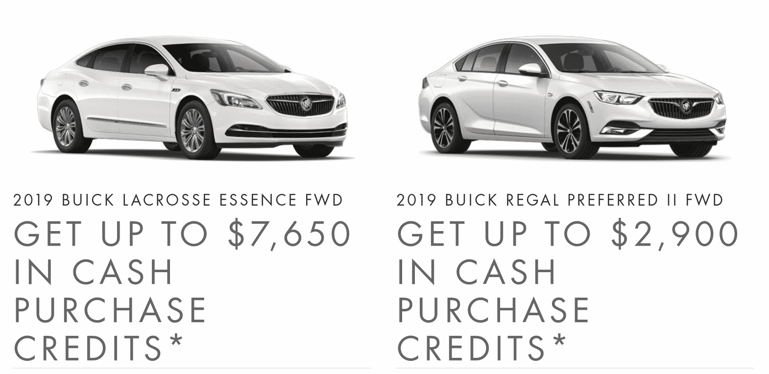 Buick sedan cardeals from dealerships in Canada