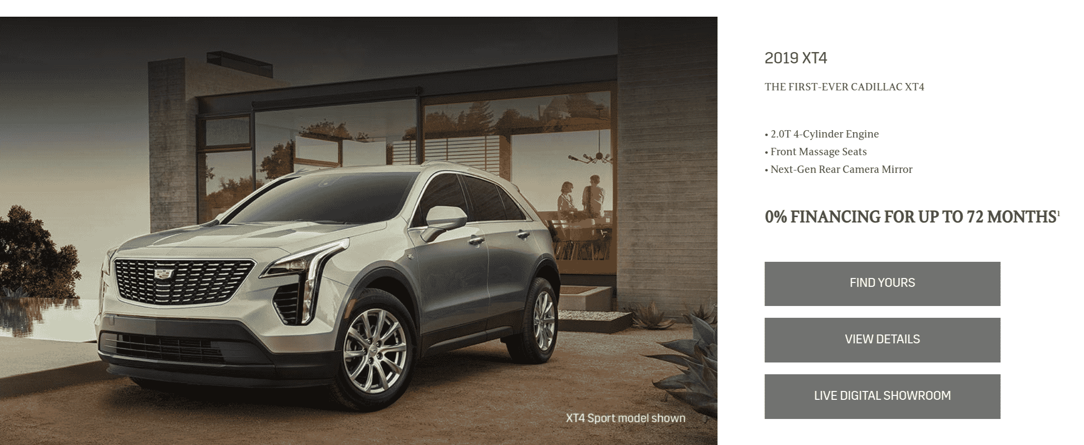 Cadillac XT4 cardeals from dealerships in Canada