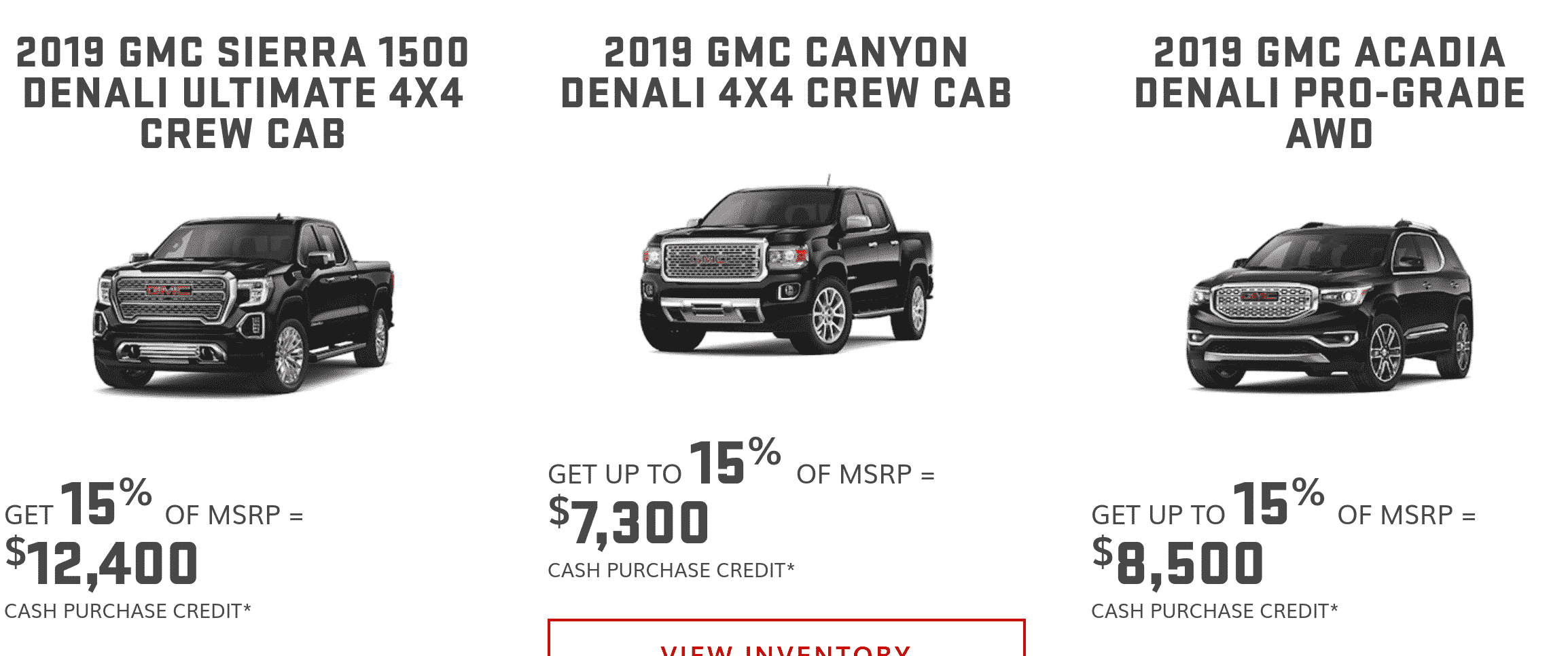 GMC cardeals from dealership in Ontario