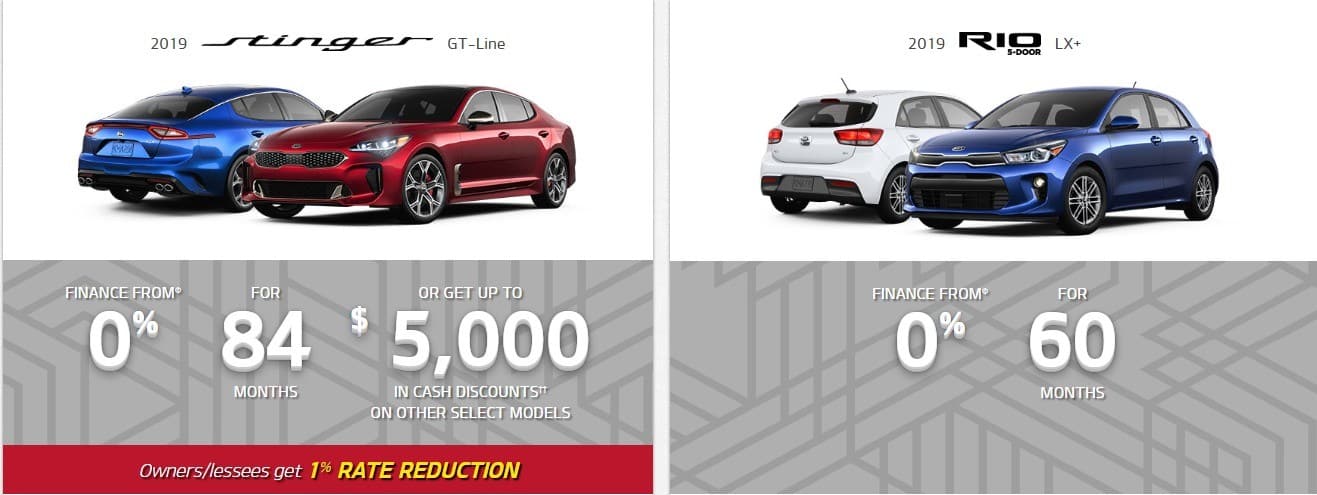 2019 Kia new car deals in Canada