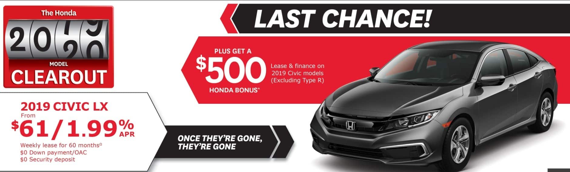 2019 Honda Civic deals in Canada