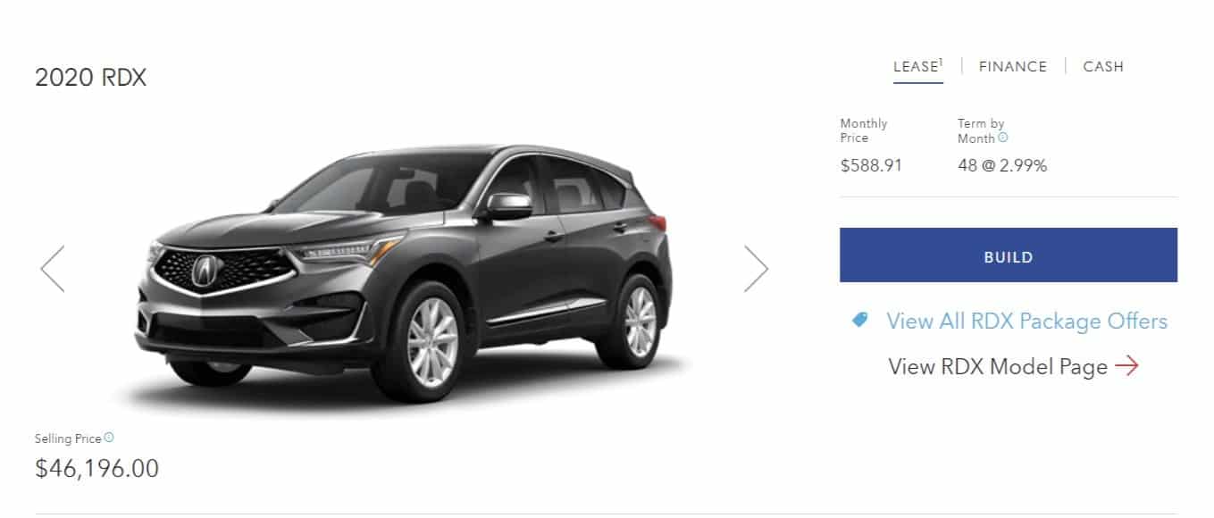 2019 Acura RDX deals in Canada