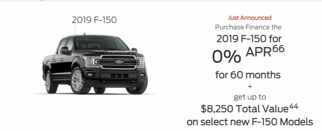 2019 Ford F150 deals in Canada