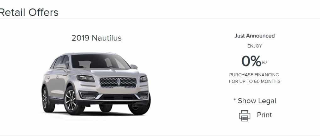 2019 Lincoln Nautilus deals in Canada