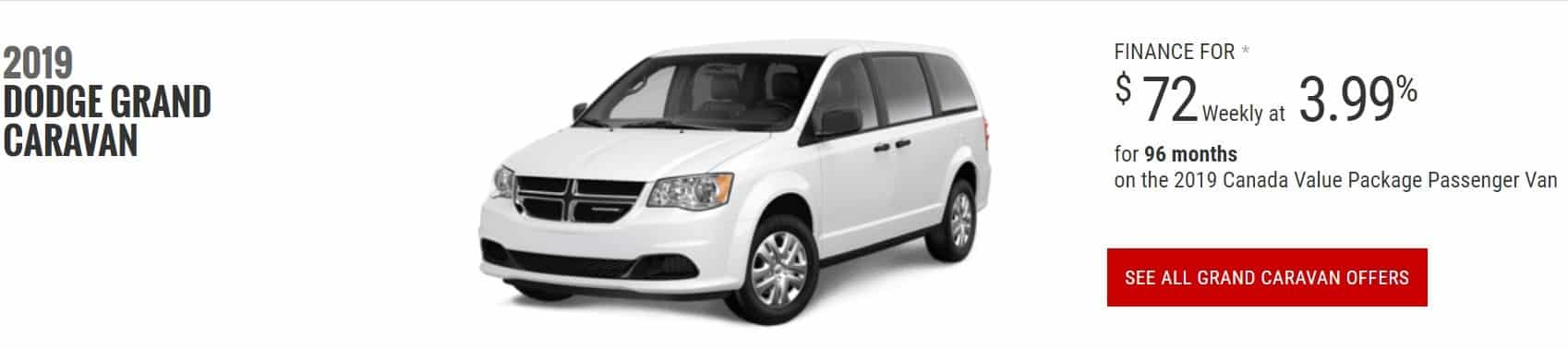 2019 Dodge Grand Caravan deals in Canada
