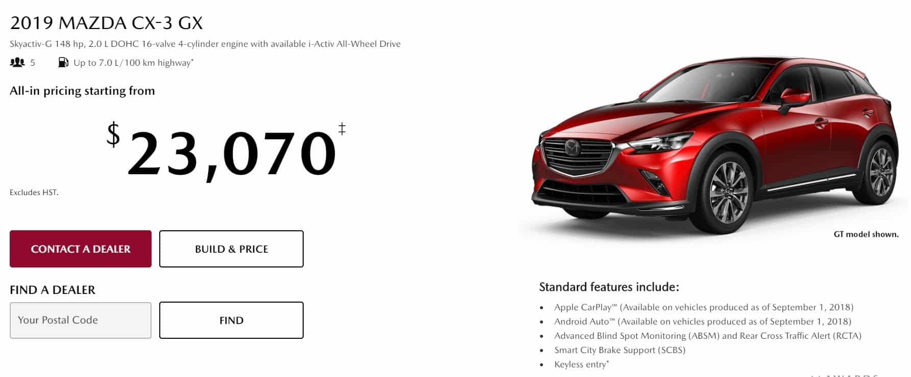 2019 Mazda CX-3 deals in Canada