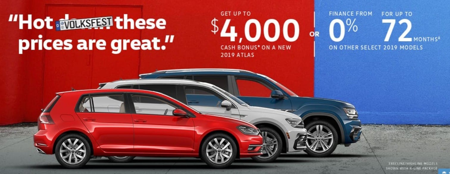 2019 Volkswagen Car deals in Canada