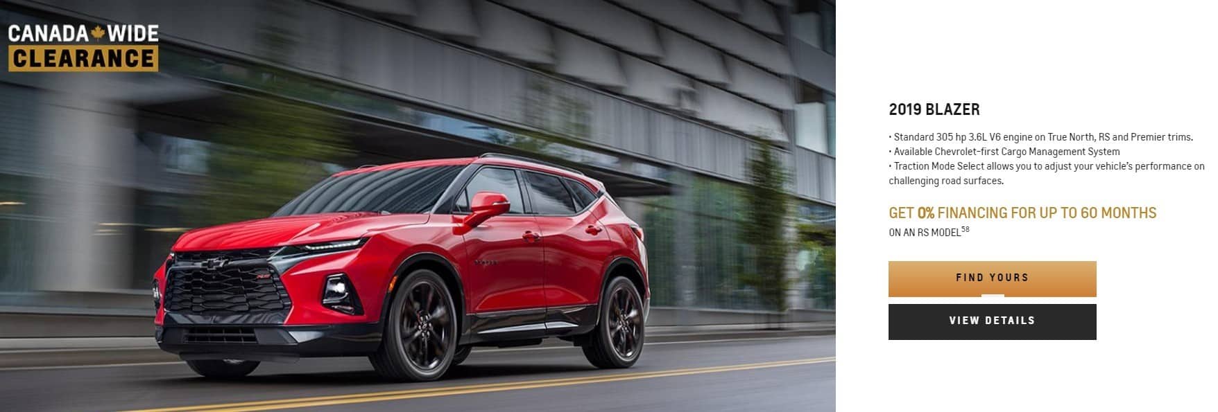 2019 Chevrolet Blazer deals in Canada