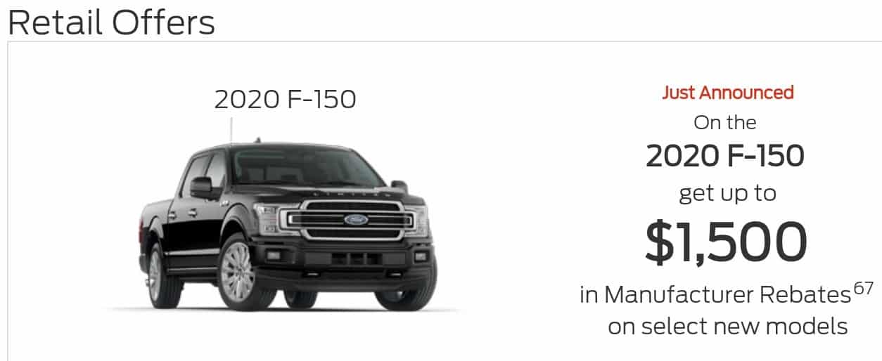 2020 F150 is one of the best new car deals in Canada