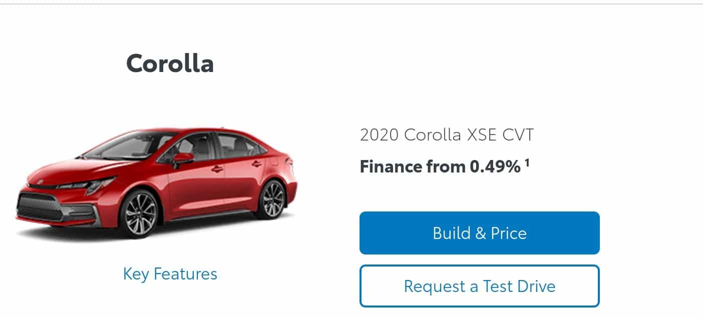 2020 Toyota Corolla is one of the best new car deals in Canada