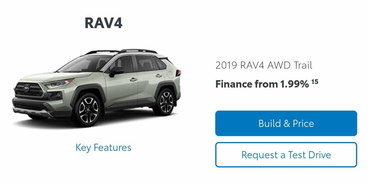 2019 Rav4 is one of the best new car deals in Canada