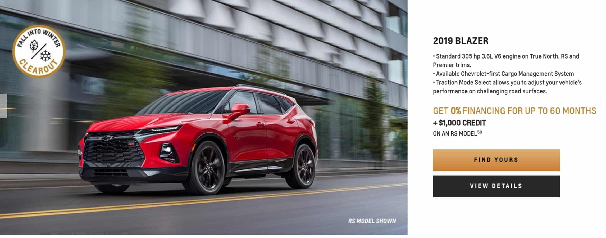 2019 Chevrolet Blazer is one of the best new car deals in Canada