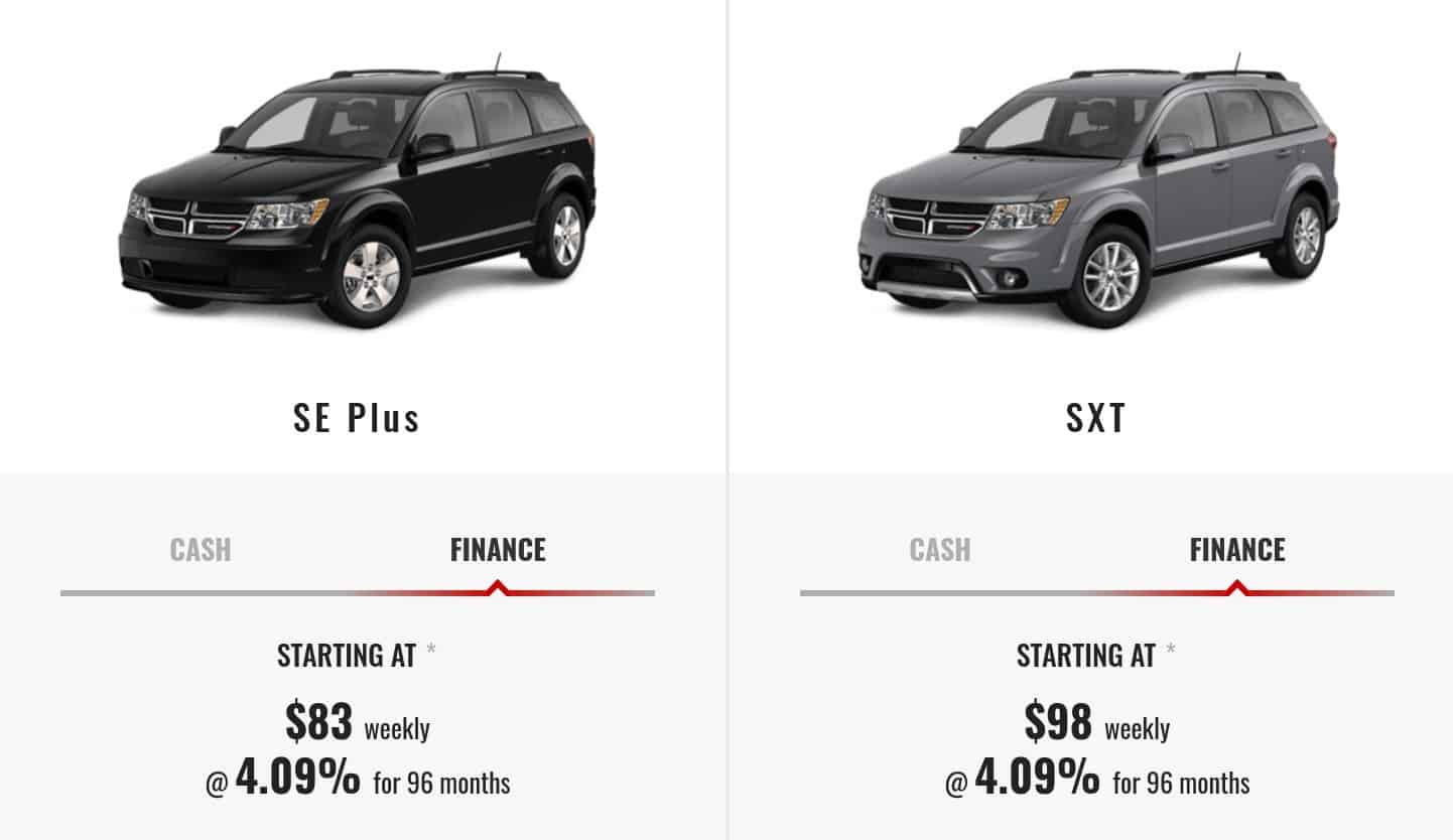 2019 Dodge Journey is one of the best 7 seater suv lease and finance deals