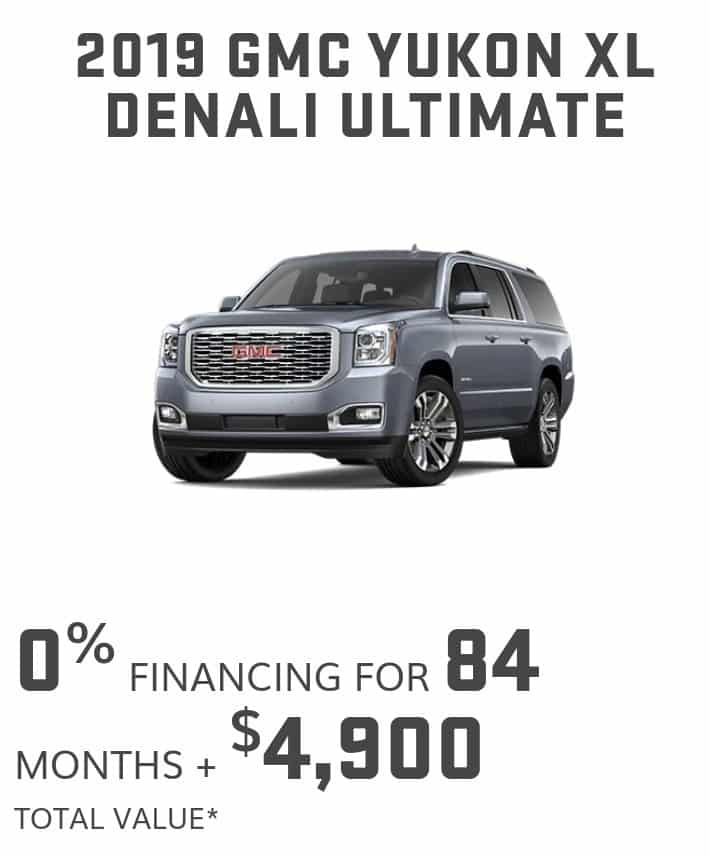 2019 GMC Yukon is one of the best 7 seater suv lease and finance deals