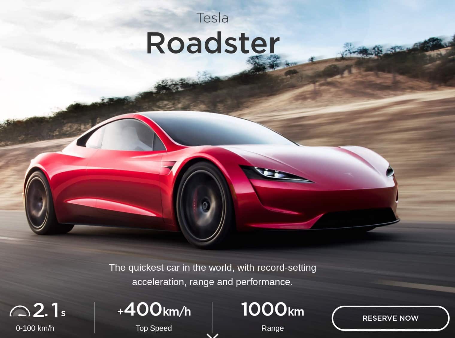 2020 Tesla Roadster is a great electric car deal