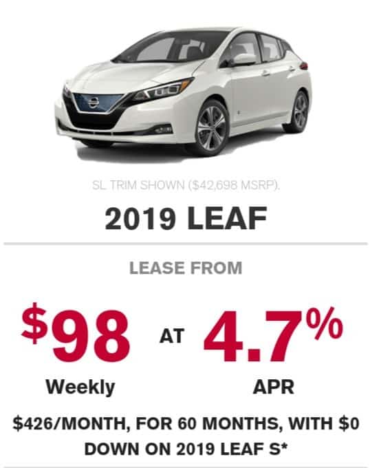 2019 Nissan Leaf is a great electric car deal