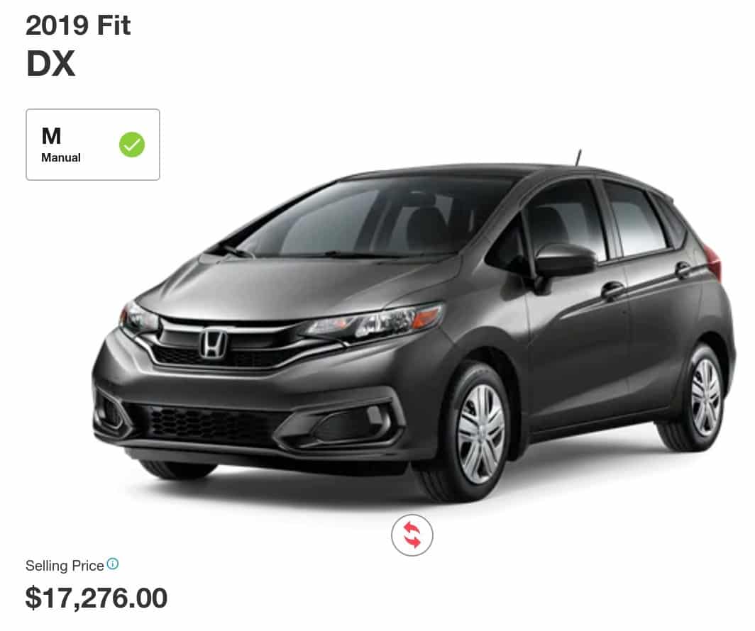 2019 Honda Fit is a great lease or finance deal in Canada