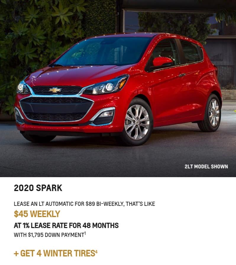 Chevrolet Spark Lease Offer, Ontario