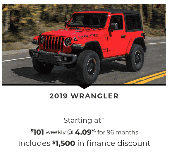 2019 Dodge Wrangler is a great SUV lease or finance deal in Canada