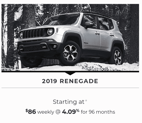 2019 Jeep Renegade is a great SUV lease or finance deal in Canada