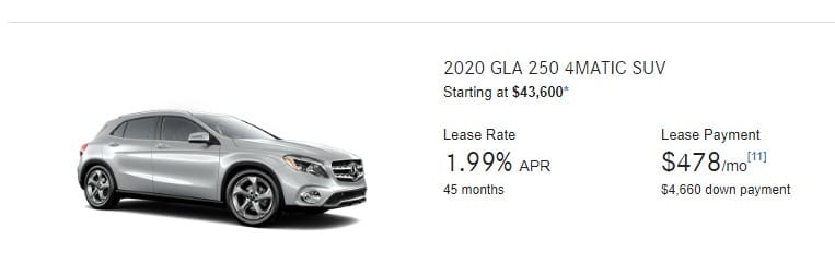 2020 Mercedes Lease Deals & Finance Offers