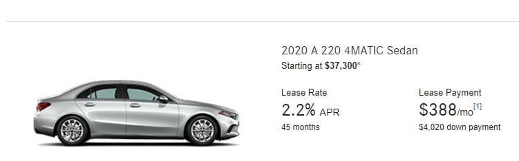 2020 Mercedes Lease Deals & Finance Offers