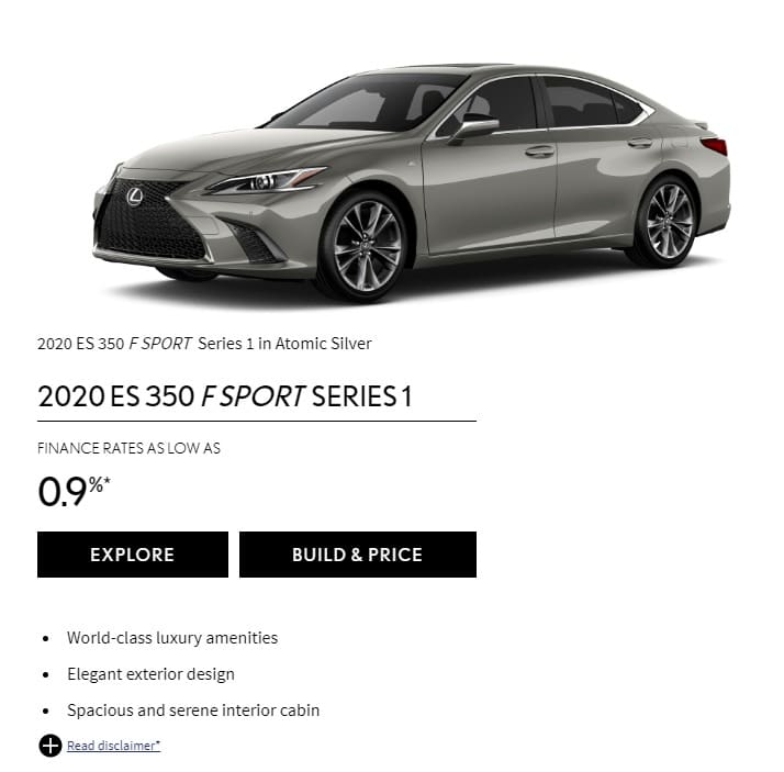 2020 Lexus Lease Deals & Finance Offers