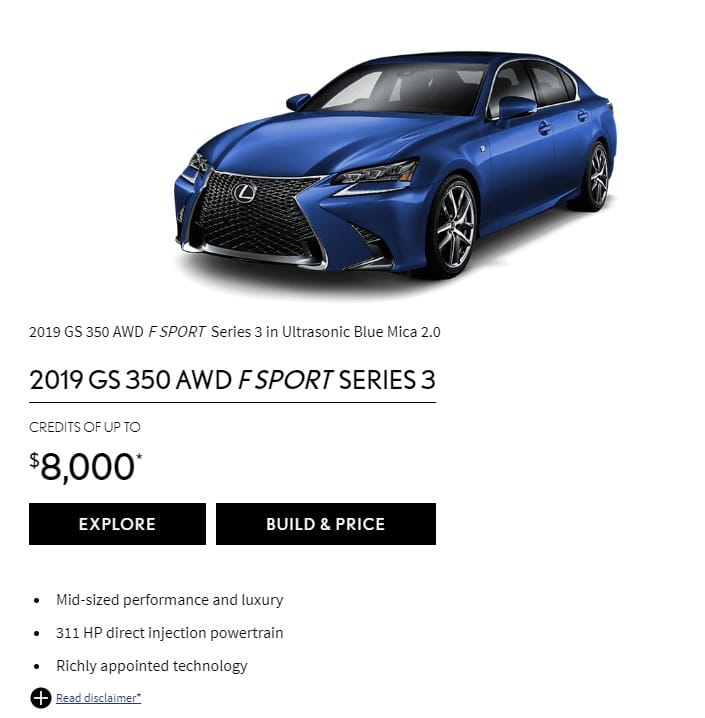 2020 Lexus Lease Deals & Finance Offers