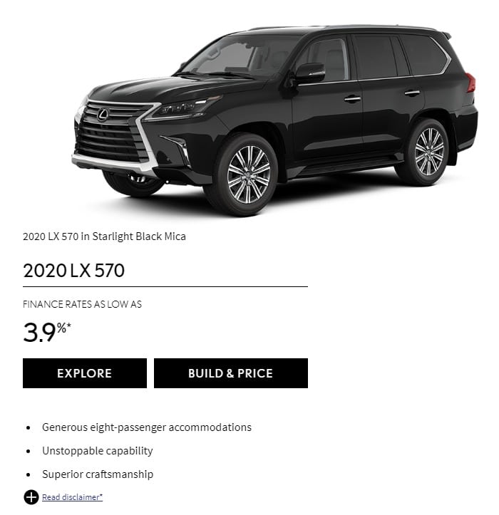 2020 Lexus Lease Deals & Finance Offers