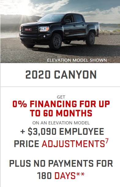 2020 GMC Lease Deals & Finance Offers